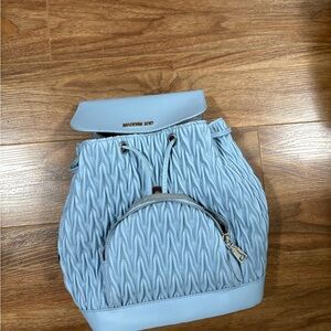 Madden NYC Sky Blue Textured Backpack